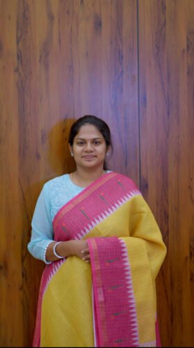 Formal Linen Cotton Sarees / SKU103 - 3