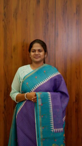 Premium Linen Cotton Office Sarees / SKU103 - 7
