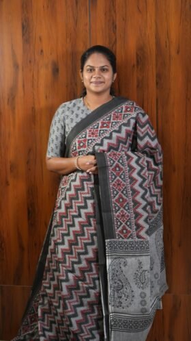 Ikkat Printed Cotton Office Wear / SKU112 – 2