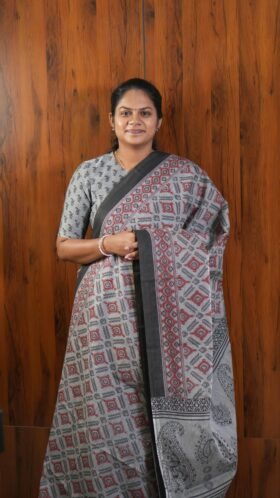 Ikkat Printed Cotton Work Wear / SKU112 – 5