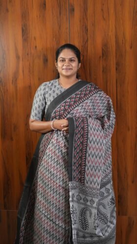 Ikkat Printed Tussar All Day Wear / SKU112 – 9