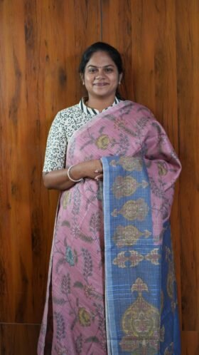 Tissue Staple Tussar Sarees Work Wear / SKU116 – 4