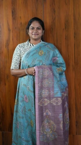 Tissue Staple Tussar Sarees Office Wear / SKU116 – 3