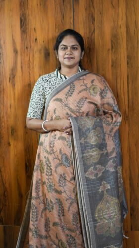 Tissue Staple Tussar Sarees Office Wear / SKU116 – 2