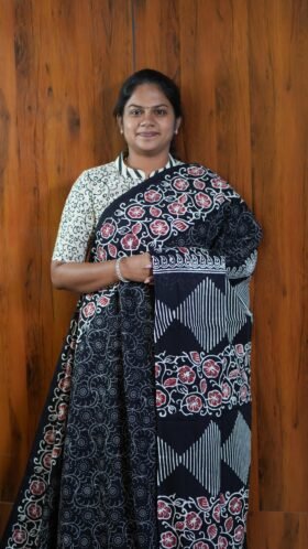 Mal Mal Cotton Sarees Daily Wear / SKU115 – 1