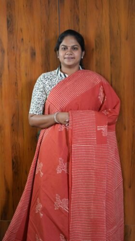 Mal Mal Cotton Sarees Regular Wear / SKU115 – 3