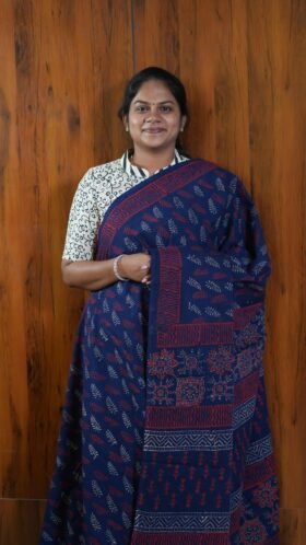 Mal Mal Cotton Sarees Simple Wear / SKU115 – 4