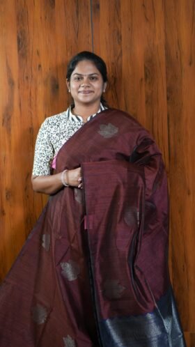 Jute Tussar Office Wear Saree / SKU119 – 2