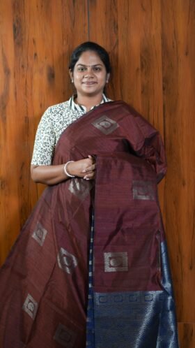 Jute Tussar Easy Drape Saree / SKU119 – 9