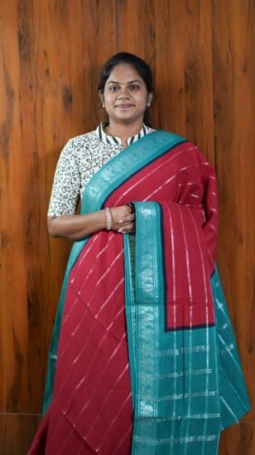 Sungudi Cotton Daily Wear Saree / SKU120 – 1