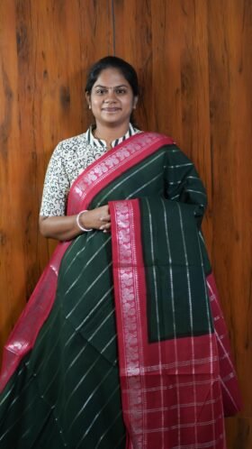 Sungudi Cotton Simple Work Saree / SKU120 – 4