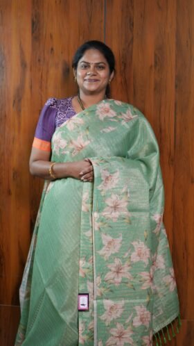 Linen Tissue Soft Drape Saree / SKU126 – 3