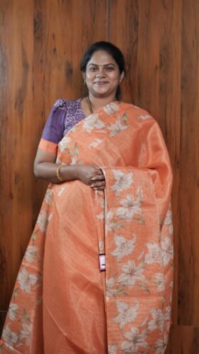 Linen Tissue Smooth Finish Saree / SKU126 – 4