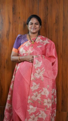 Linen Tissue Neat Look Saree / SKU126 – 6