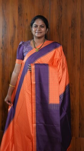 Semi Printed Tussar Sarees Light Weight / SKU122 – 6