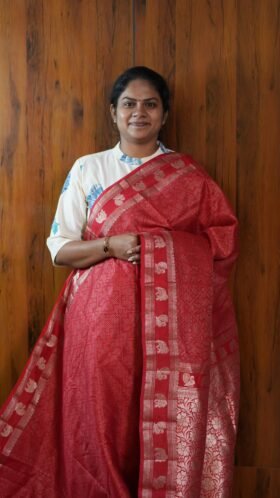 Cotton Banarus Sarees All Day Function Wear / SKU123 – 9