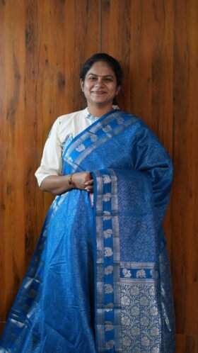 Cotton Banarus Sarees Everyday Function Wear / SKU123 – 10