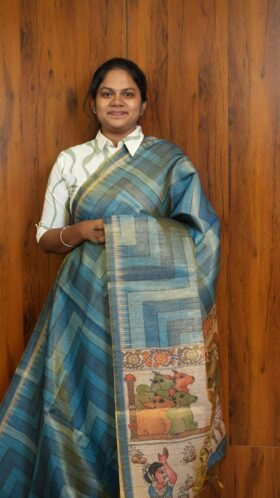 Tissue Tussar Light Work Saree / SKU127 – 2