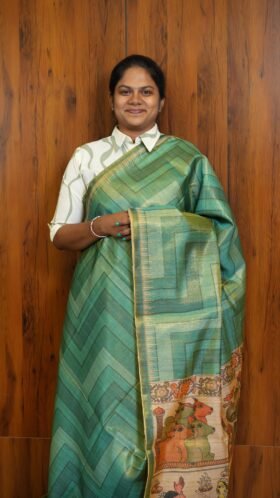 Tissue Tussar Soft Drape Saree / SKU127 – 3