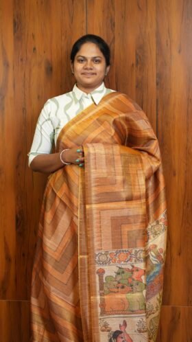 Tissue Tussar Smooth Finish Saree / SKU127 – 4