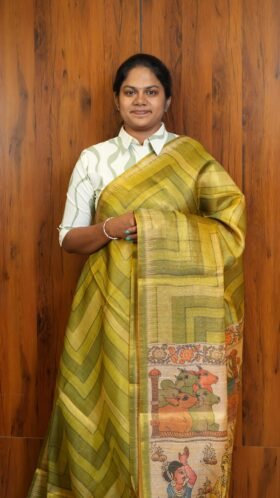 Tissue Tussar Neat Look Saree / SKU127 – 6