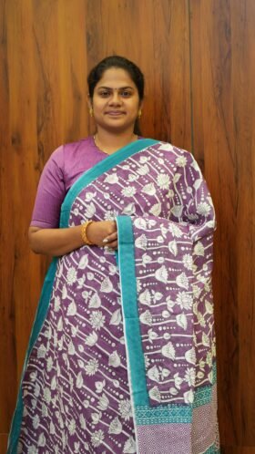 Printed Cotton Sarees Work Ready / SKU137 – 2