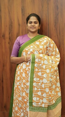 Printed Cotton Sarees Pattern Focus / SKU137 – 3