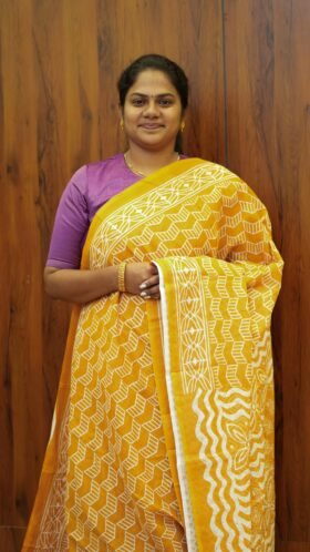 Printed Cotton Sarees Neat Pattern / SKU137 – 10