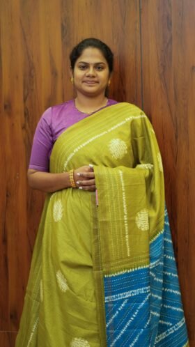 Shibori Art Tussar Sarees Work Ready / SKU135 – 2