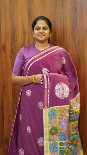 Shibori Art Tussar Sarees Office Ready / SKU135 – 6