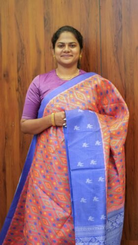 Ikkat Chappa Sarees Classic Pattern / SKU132 – 6