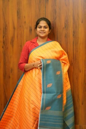 Tissue Chappa Sarees Office Style / SKU142 – 1