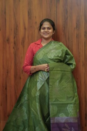 Jute Tussar Sarees Textured Look / SKU140 – 4