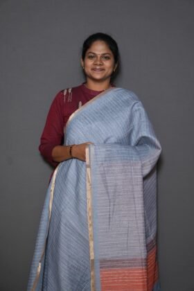 Linen Cotton Sarees Soft Texture / SKU154 – 1