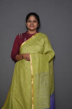 Linen Cotton Sarees Clean Finish / SKU154 – 3