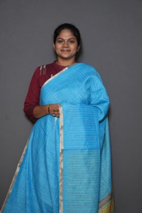 Linen Cotton Sarees Smart Pattern / SKU154 – 5