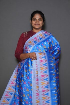 Bukhara Ikkat Pattern Sarees Smooth Touch / SKU156 – 7