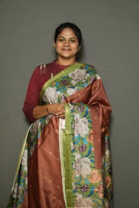 Printed Tussar Sarees Clean Finish / SKU155 - 3