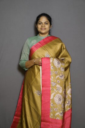 Semi Tussar Sarees Classic Pattern / SKU168 – 3